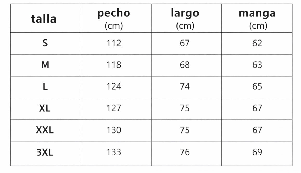 Chaqueta Cargo Hombre 3XL Negro