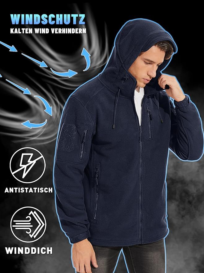 Chaqueta de Forro Polar para Hombre Talla S Azul