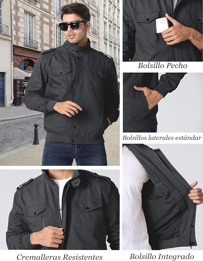 Chaqueta Cargo Militar Talla XL