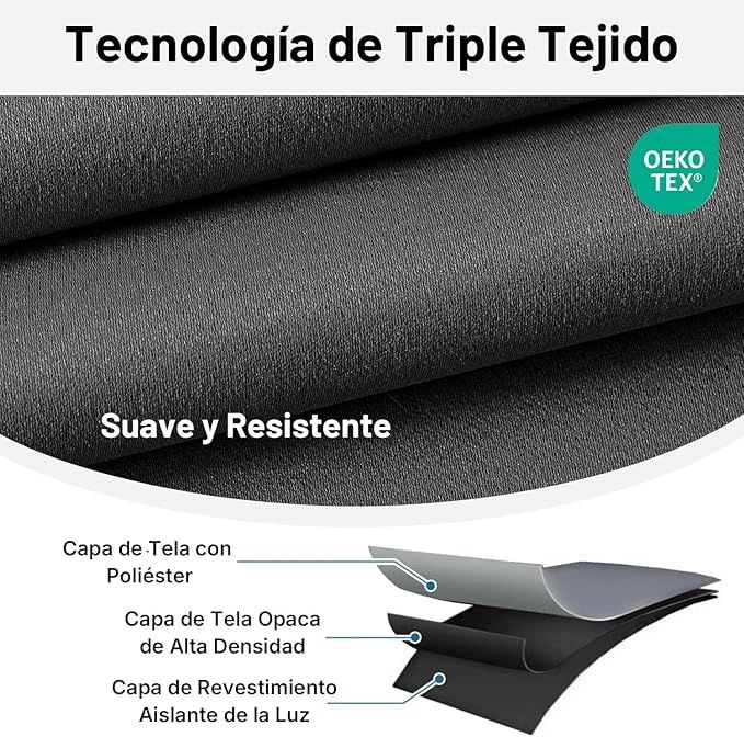 Cortinas Opacas Joydeco 2*117*137cm