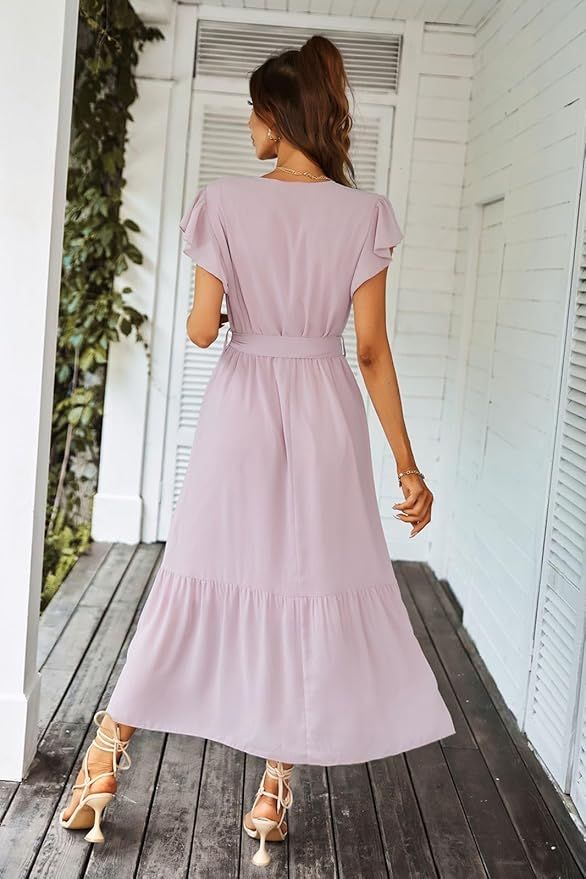 Vestido Bohemio de Verano con Cuello en V Talla M