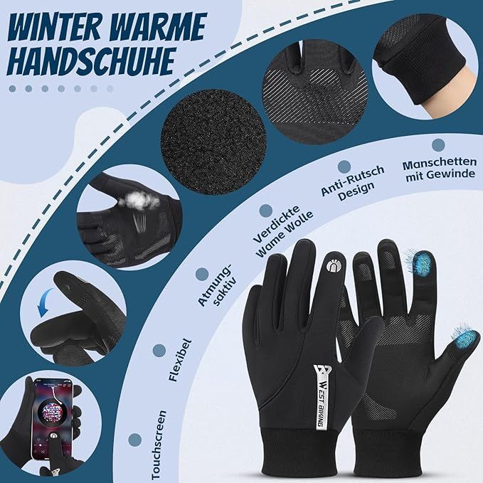 Guantes de Invierno Térmicos y Antideslizantes