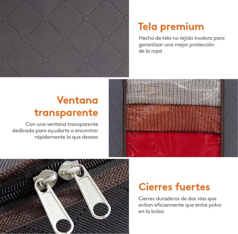 Cajas de Almacenaje 75L - 6 Piezas - Gris
