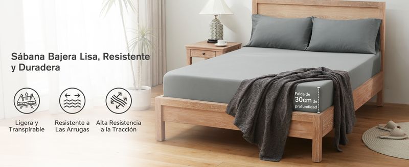 Sábana Bajera Ajustable Puredown® - Microfibra Tra