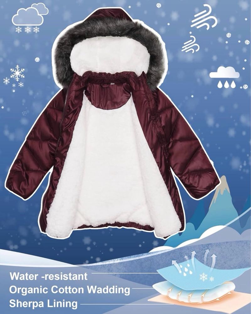 Abrigo Invierno Niña Sherpa Talla 11-12 años