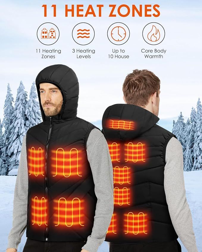 Chaleco Calefactor Eléctrico Unisex 11 Zonas XL