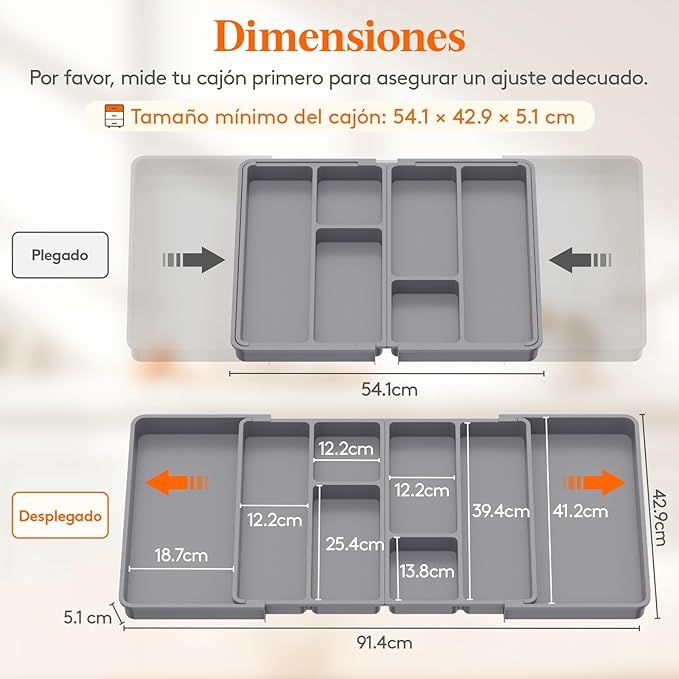 Organizador de Utensilios Gris