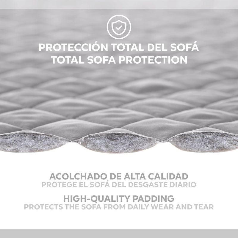 Funda Cubre Sofá Malu 3 Plazas - Gris Claro