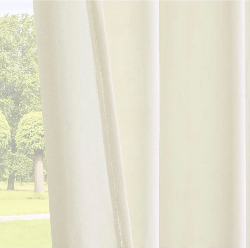 Cortinas Terciopelo 2 ud 132*245cm Blanco Marfil