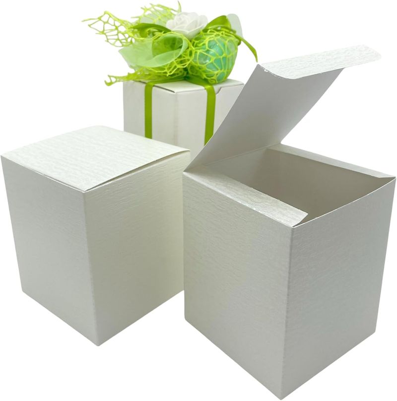 10 Cajas Cartón Marfil Bomboneras