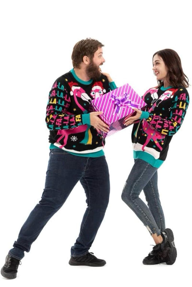 Suéter Navideño LED Flamenco Unisex Talla S