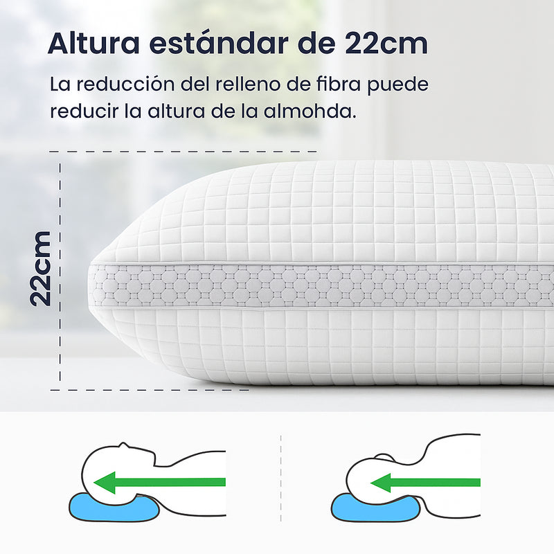 Almohada ajustable BedStory 2*50x50cm