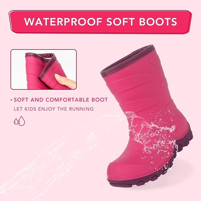 Botas de agua rosas talla 27