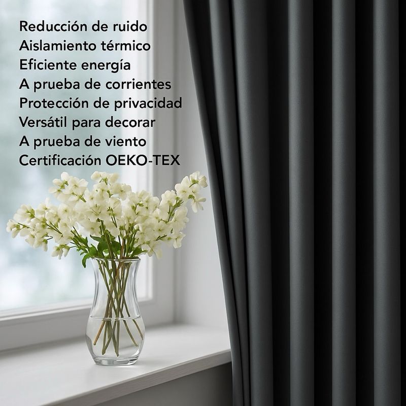 Cortinas Térmicas Opacas Deconovo - 2x 107x214cm