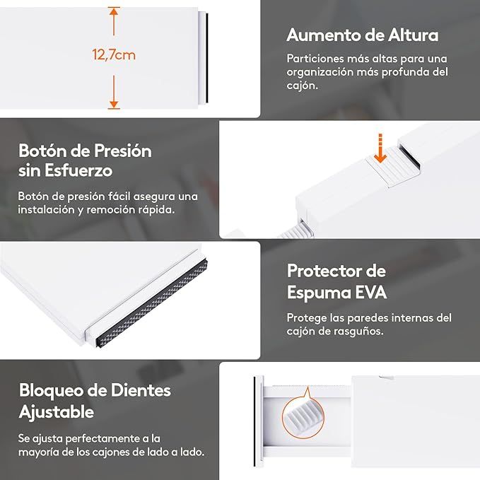 Divisores de Cajones Ajustables (4 unidades)