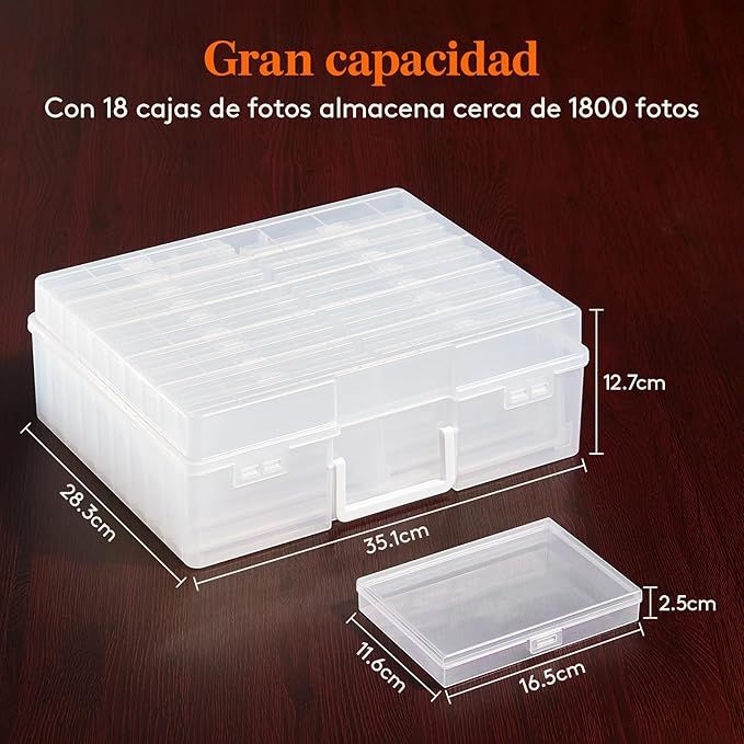 Caja de Almacenamiento Fotos Lifewit con 18 Cajas