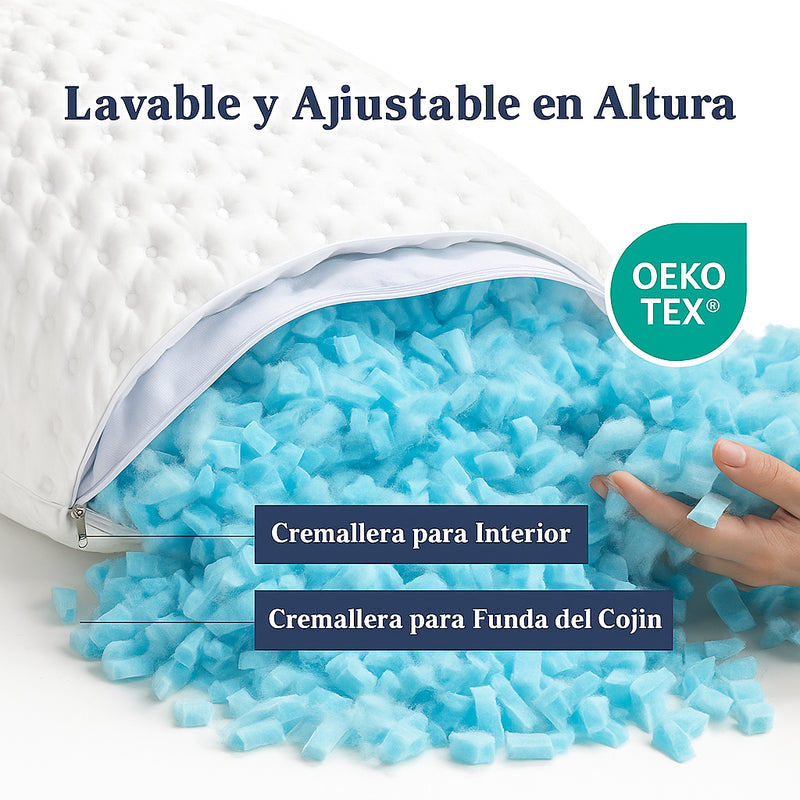 Almohada ajustable BedStory espuma viscoelástica