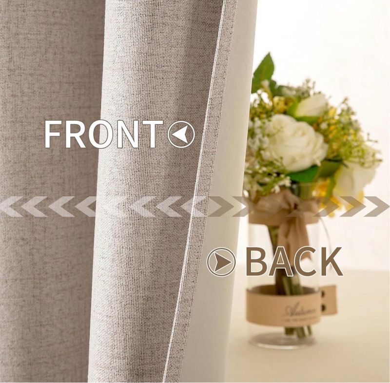 Cortinas Opacas Beige 2*140x225cm