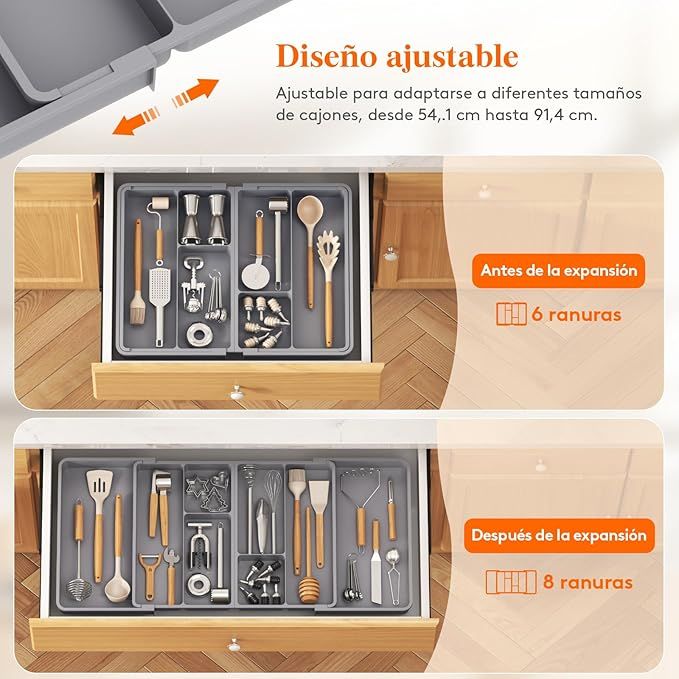 Organizador de Utensilios Gris