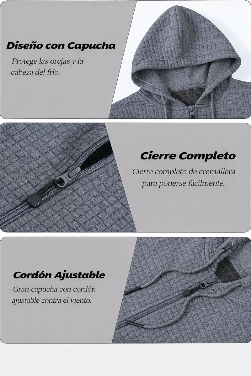 Sudadera con capucha Tyhengta gris Talla L