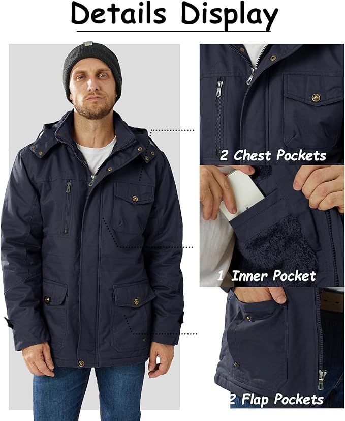 Chaqueta Térmica Impermeable para Hombre talla XXL