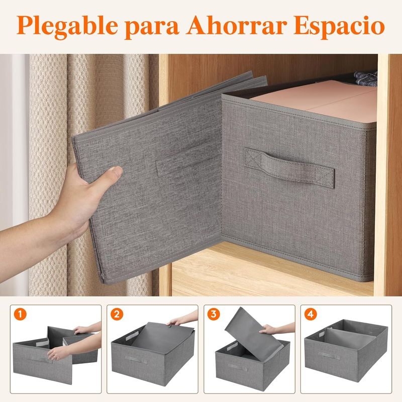 4 Cajas de Almacenamiento Plegables 40L