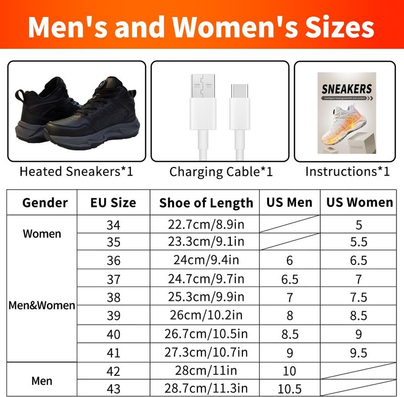 Zapatillas con calefacción para invierno Talla 36