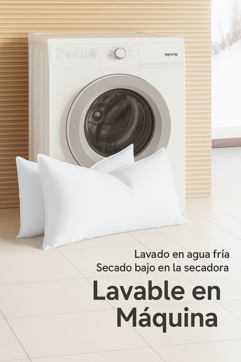 Almohada de Plumón 40x80 cm, Relleno Suave 550g
