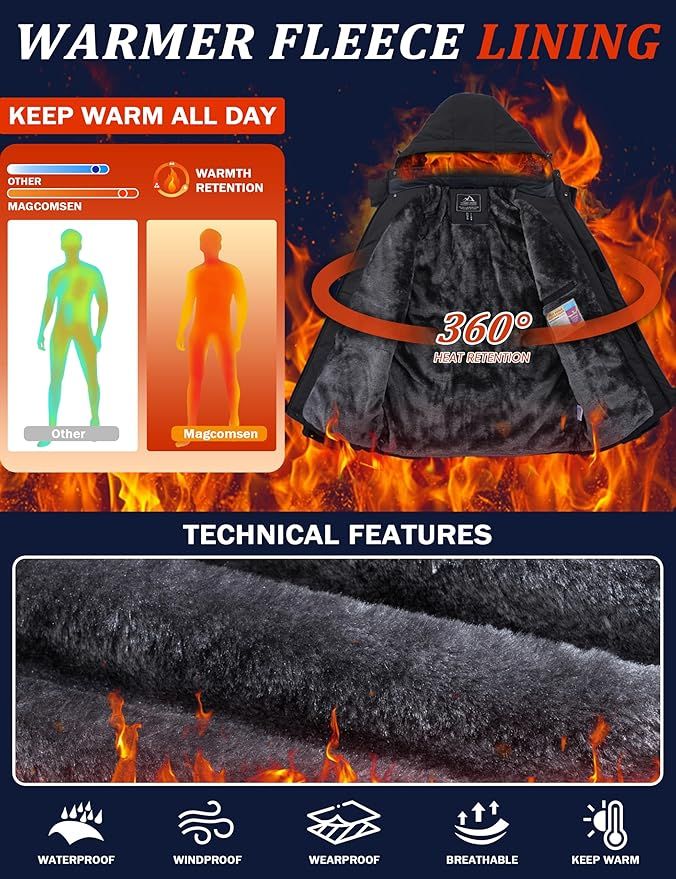 Chaqueta de esquí impermeable cortaviento Talla XL