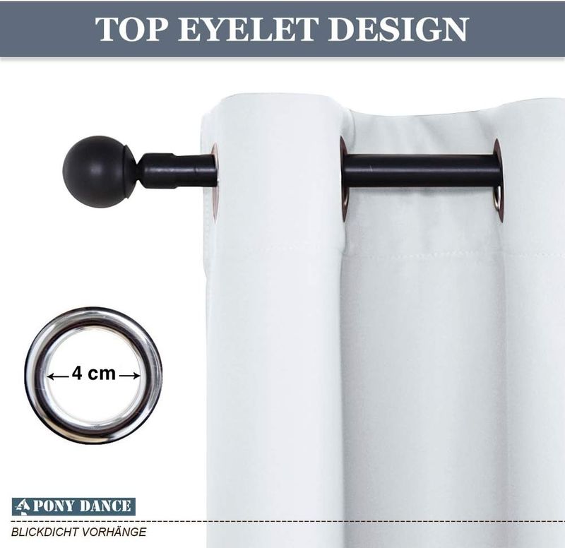 Cortinas PONY DANCE 2*140*350cm Gris Claro