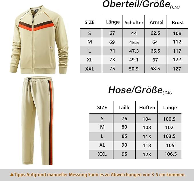 Conjunto Deportivo Hombre Beige Talla L