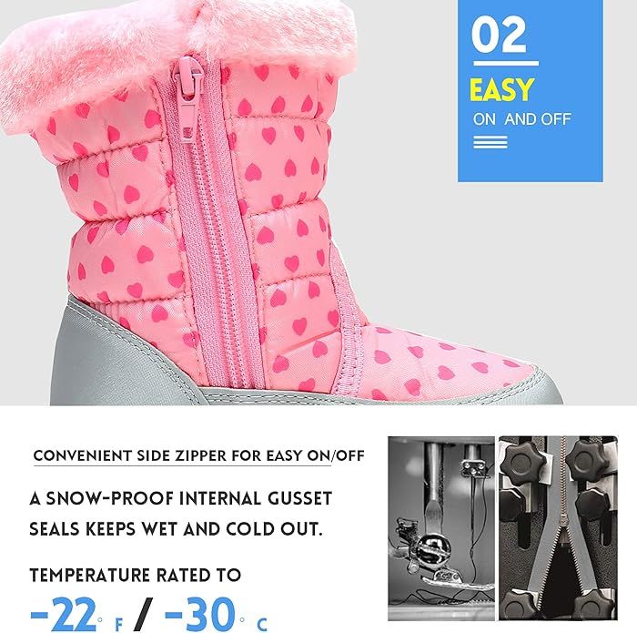 Botas de Nieve para Niñas Talla 28