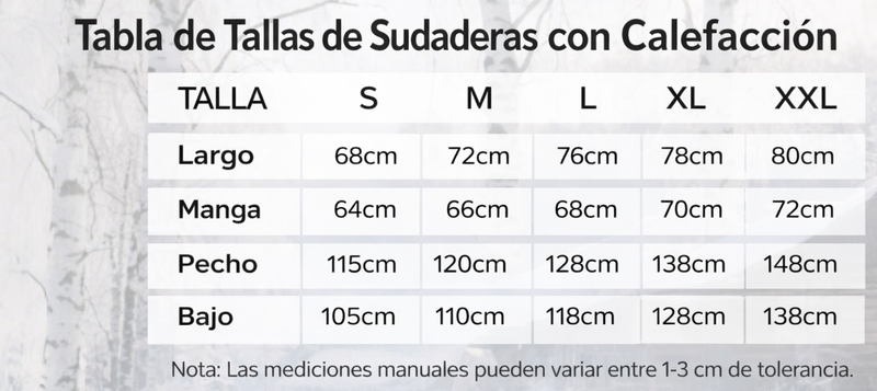 Sudadera Calefactable Unisex Talla S