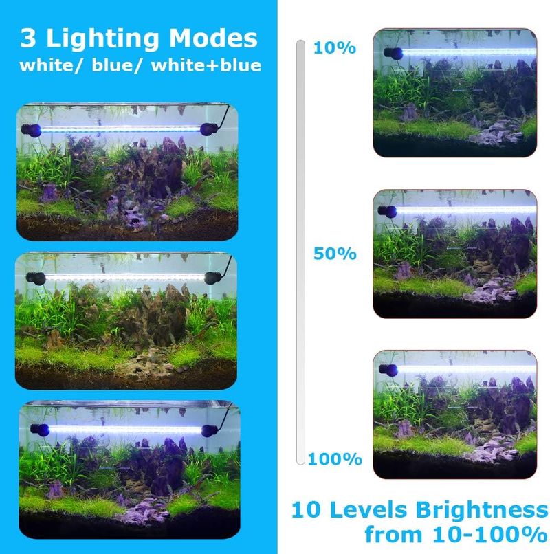 Lámpara LED Acuario Cristal/Plástico