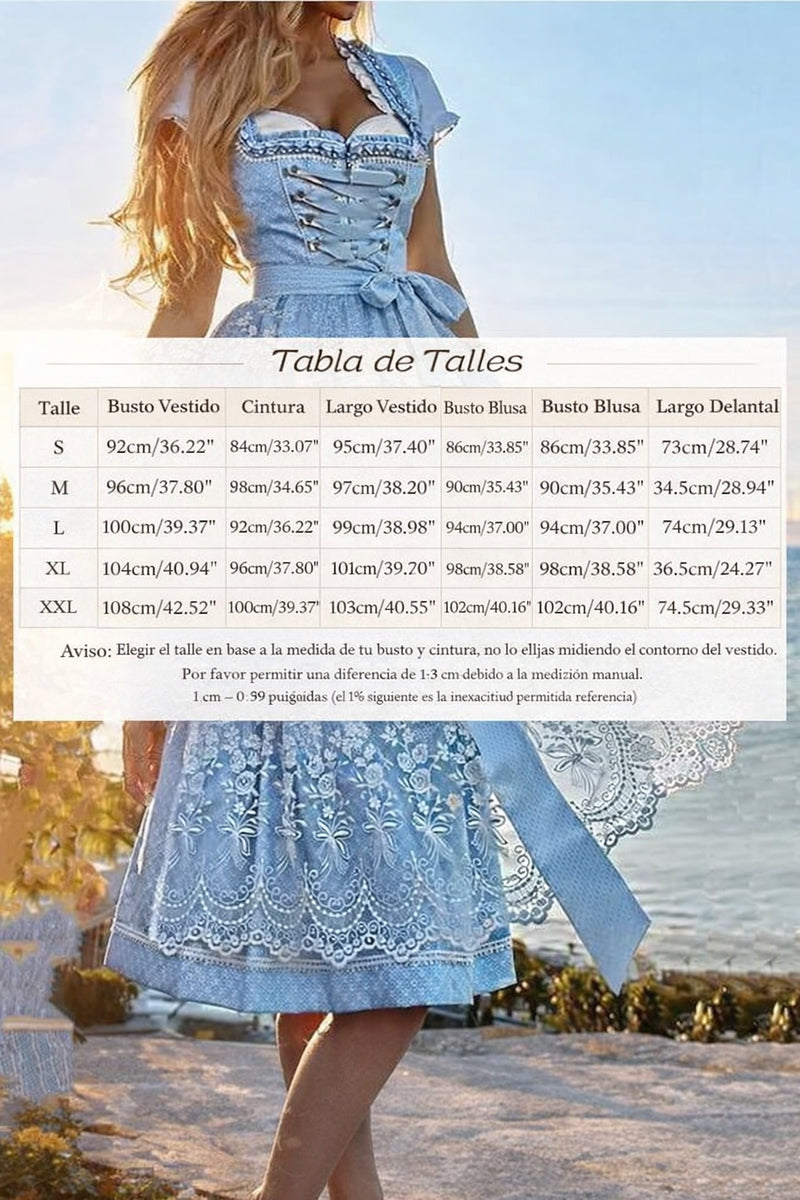 Disfraz tirolés mujer con delantal Talla L