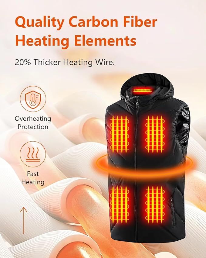 Chaleco Calefactor Eléctrico Unisex 11 Zonas XL